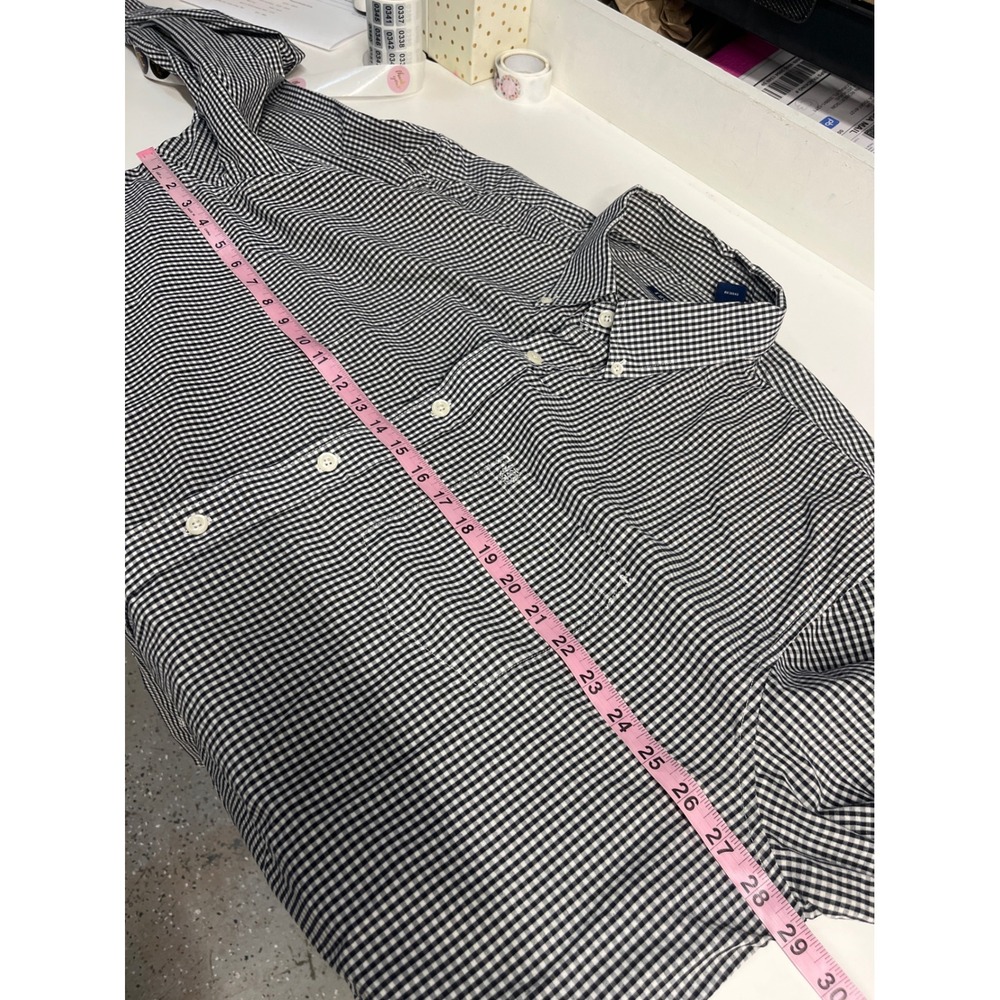 Imperfect Mens Gingham Button Down Shirts Bundle Red Black Long Sleeve 2XL‎ IZOD - Picture 16 of 16